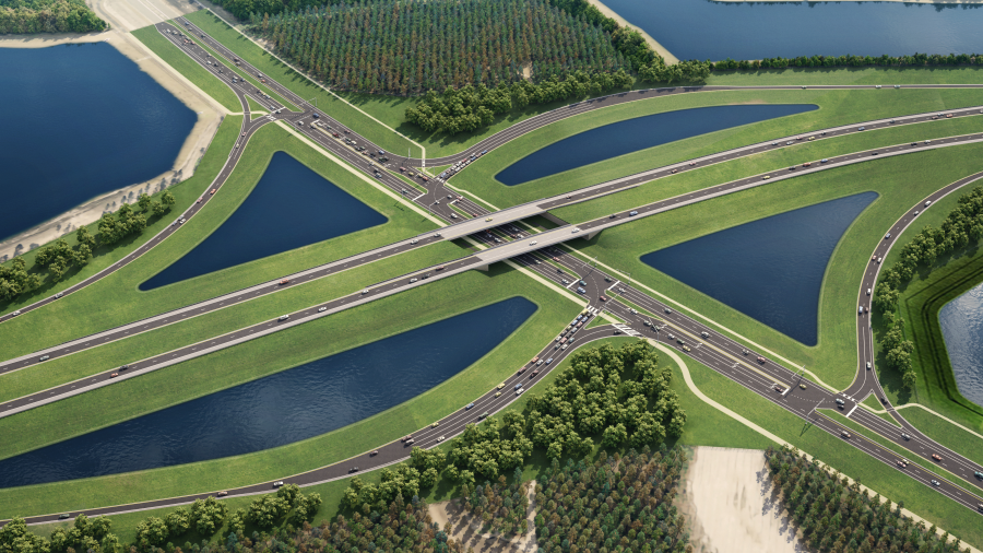 FCE/St. Johns Parkway (CR 2209) interchange renderings (View 1)